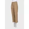 Beige wool trousers with creases