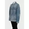 Denim jacket with signature print