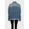 Denim jacket with signature print