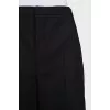 Straight-cut wool shorts with pockets