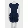 Blue pleated dress