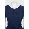 Blue pleated dress