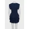 Blue pleated dress