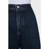 Wide-leg jeans with buttons