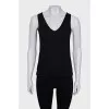 Black ribbed tank top
