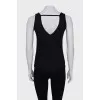 Black ribbed tank top