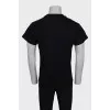 Men's black T-shirt with a patch