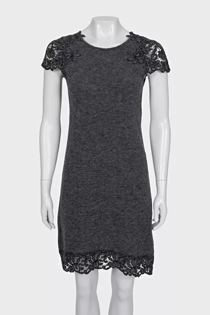 Gray dress with lace