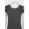 Gray dress with lace
