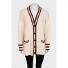 Straight cardigan with buttons