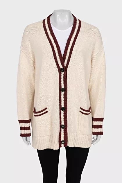 Straight cardigan with buttons