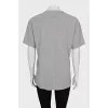 Gray straight t-shirt with print