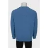 Men's blue wool pullover