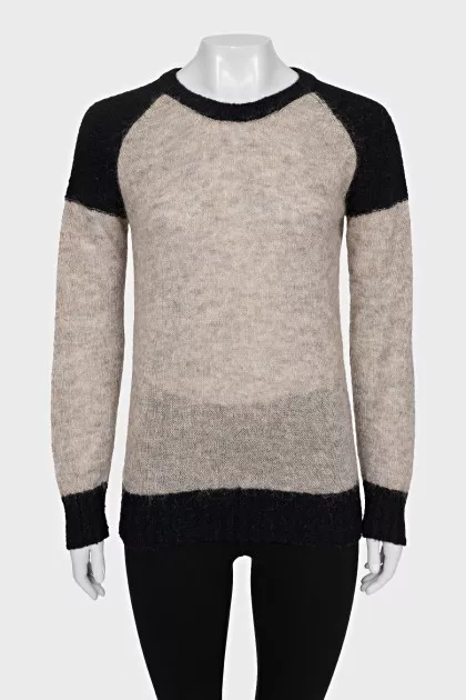 Brown straight-cut sweater