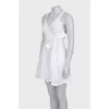 Fitted sundress with perforated buttons