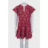 Straight dress with short sleeves