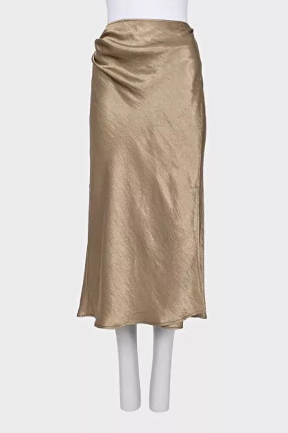 Gold skirt with tag