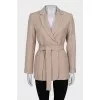 Wrap jacket with belt