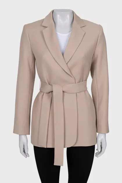 Wrap jacket with belt