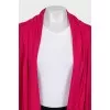 Loose-fitting cardigan without fastening