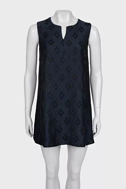 Mini dress with a relief pattern