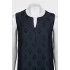 Mini dress with a relief pattern