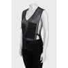 Mesh top with zip patch pockets