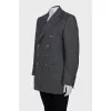 Gray button-down jacket