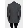 Gray button-down jacket