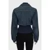 Fitted denim jacket with pockets