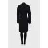 Black double-breasted coat