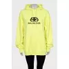 Yellow oversized hoodie with brand logo