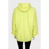 Yellow oversized hoodie with brand logo