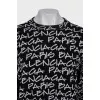 Oversized jumper with signature print