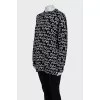 Oversized jumper with signature print