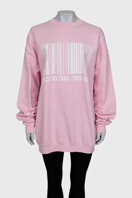 Pink oversized sweatshirt