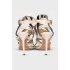 Sandals made of combination leather