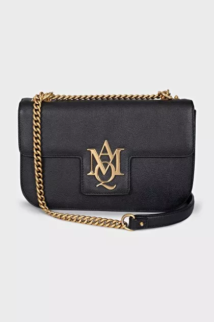 Black bag with gold logo