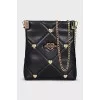Quilted bag decorated with hearts