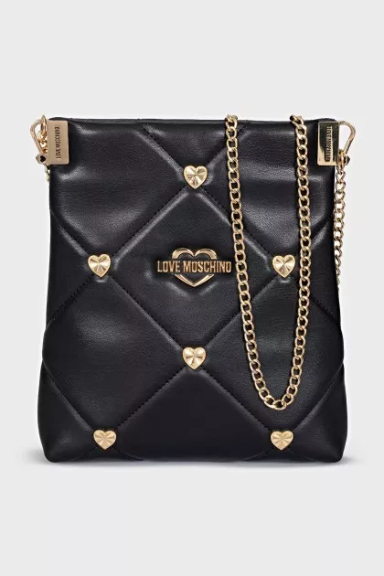 Quilted bag decorated with hearts