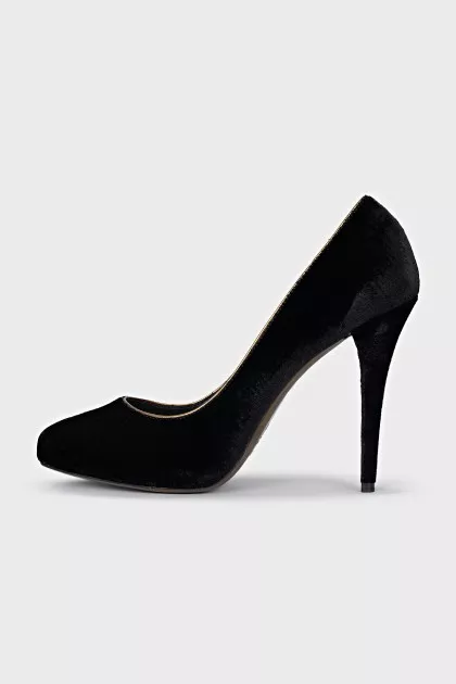 Velvet high heels