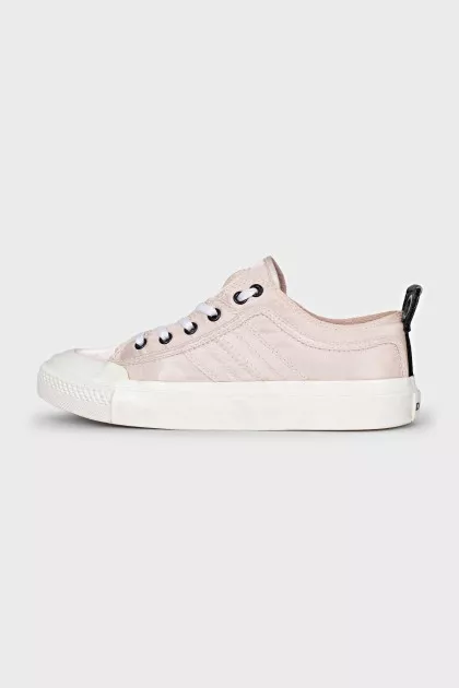 Pink textile sneakers