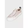 Pink textile sneakers
