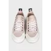 Pink textile sneakers