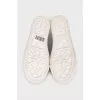 Pink textile sneakers
