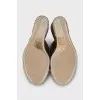 Leather flip-flops with perforations