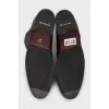 Men's brown boots with a zipper