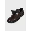 Brown leather lace-up brogues