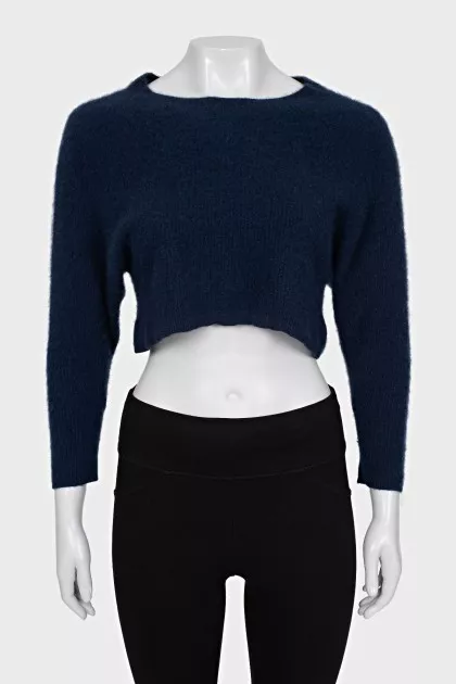 Cropped cashmere sweater