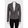 Fitted jacket in houndstooth print